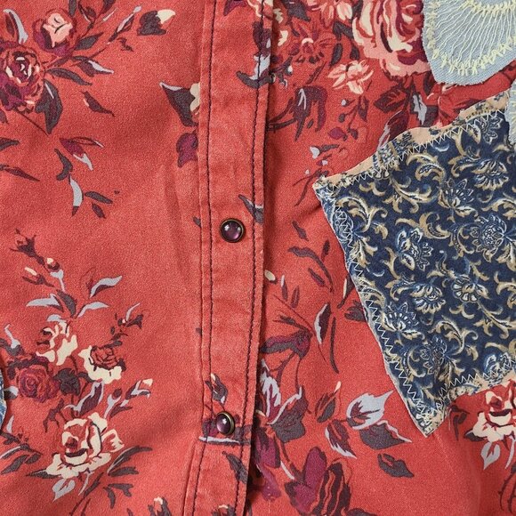 OOAK Magnolia Boho Indie Upcycled Art Jacket Western Country Gypsy Chic Women M - Picture 6 of 16